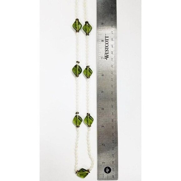 Green Glass & Pearl Jewelry‎ lot (4 pcs) - Picture 3 of 8